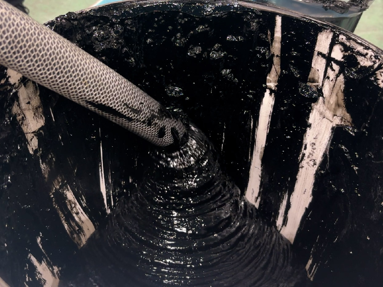 加圧による安定排出